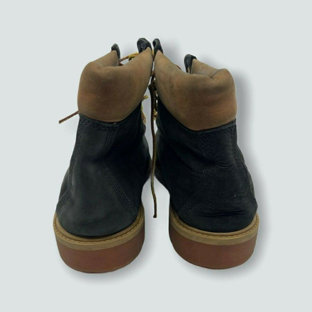 Timberland 6-Inch Premium Boots Mens Navy Blue Tan Good Waterproof Nubuck - Picture 7 of 14